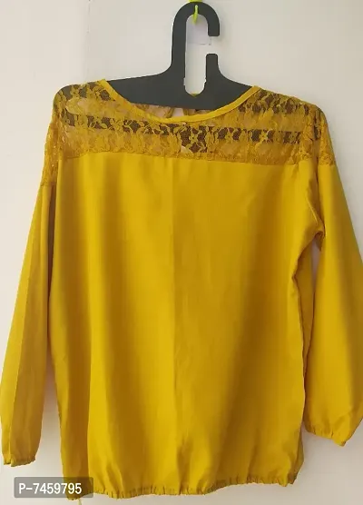 NETTED MUSTARD TOP