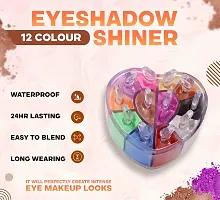 Trendy 12 eyeshadow multicolor shiner with 3 in 1 eye makeup stick-thumb1