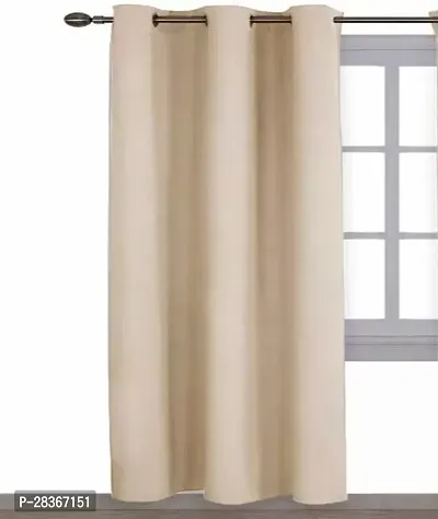 BM Textiles  Silk Blackout Door Curtain Single Curtainnbsp;nbsp;Solid offWhite 2133 cm 7 ft