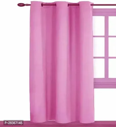 BM Textiles Silk Blackout Door Curtain Single Curtainnbsp;nbsp;Solid Pink 2133 cm 7 ft