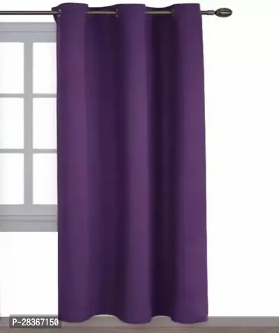 BM Textiles Silk Blackout Door Curtain Single Curtainnbsp;nbsp;Solid Purplenbsp;2133 cm 7 ft