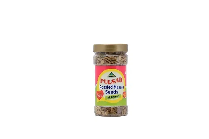 Pulsar Roasted Masala Seeds Mukhwas (Salty  Spicy), 120G Trendy Bottle, Naturally Cholesterol Free