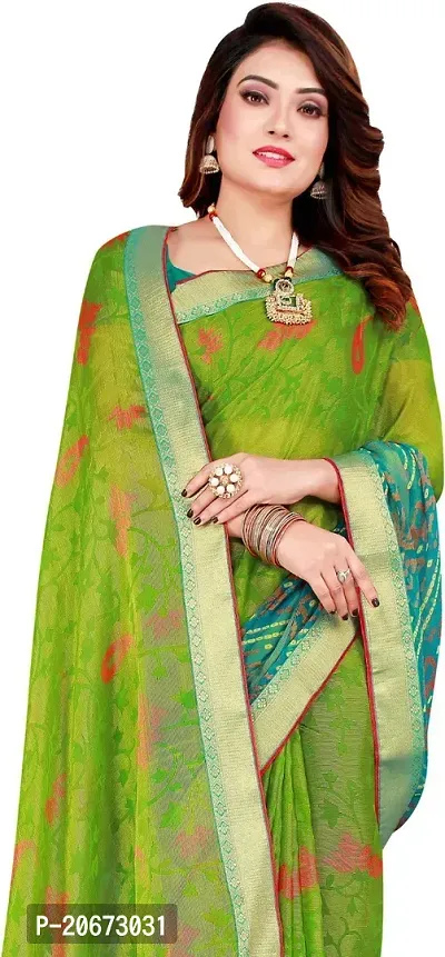 Stylish Fancy Designer Chiffon Saree With Blouse Piece For Women-thumb4