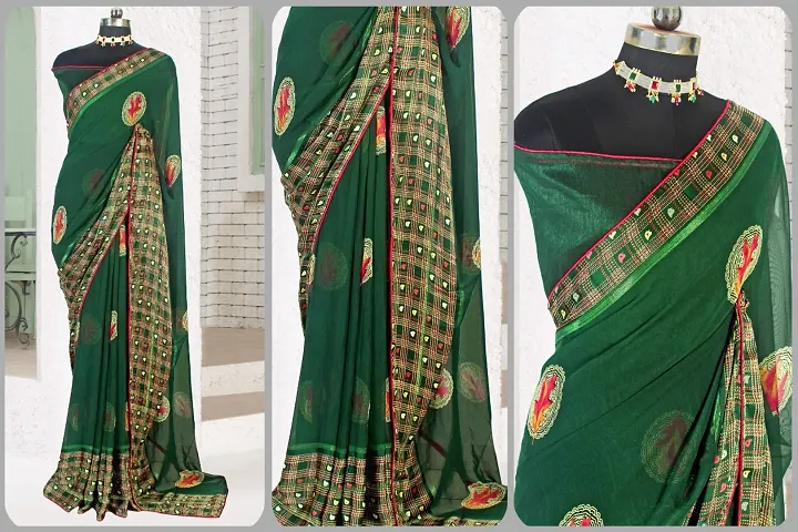 Hot Selling Satin Saree with Blouse piece 