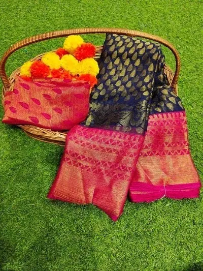 Stylish Women Art Silk Saree with Blouse piece