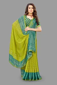 Stylish Fancy Designer Chiffon Saree With Blouse Piece For Women-thumb2