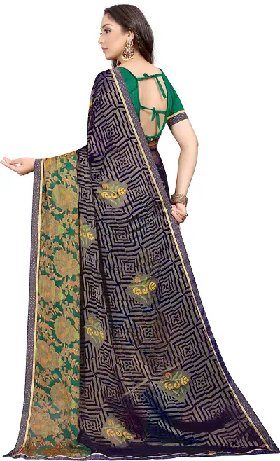 Hot Selling Chiffon Saree with Blouse piece 