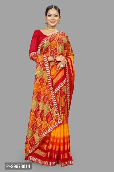 Stylish Fancy Designer Silk Blend Saree With Blouse Piece For Women-thumb4