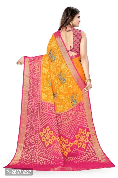 Stylish Fancy Designer Brasso Saree With Blouse Piece For Women-thumb3