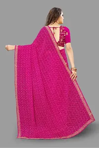 Stylish Fancy Designer Chiffon Saree With Blouse Piece For Women-thumb3