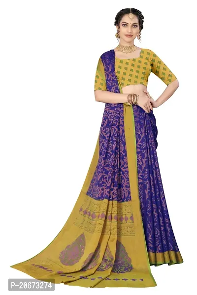 Stylish Fancy Designer Brasso Saree With Blouse Piece For Women