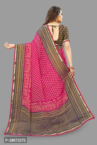 Stylish Fancy Designer Chiffon Saree With Blouse Piece For Women-thumb4