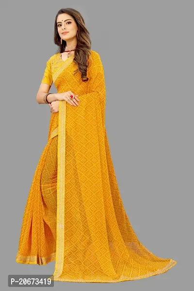 Stylish Fancy Designer Chiffon Saree With Blouse Piece For Women-thumb2