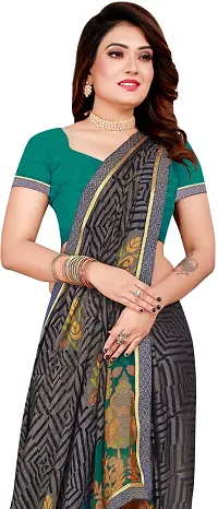 Stylish Fancy Designer Chiffon Saree With Blouse Piece For Women-thumb3