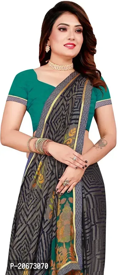 Stylish Fancy Designer Chiffon Saree With Blouse Piece For Women-thumb4