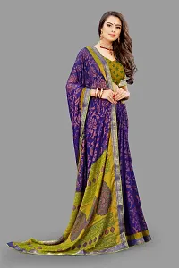 Stylish Fancy Designer Chiffon Saree With Blouse Piece For Women-thumb2