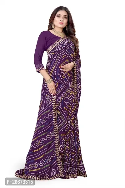 Stylish Fancy Designer Chiffon Saree With Blouse Piece For Women-thumb5