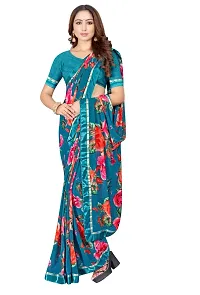 Stylish Fancy Designer Georgette Saree With Blouse Piece For Women-thumb2