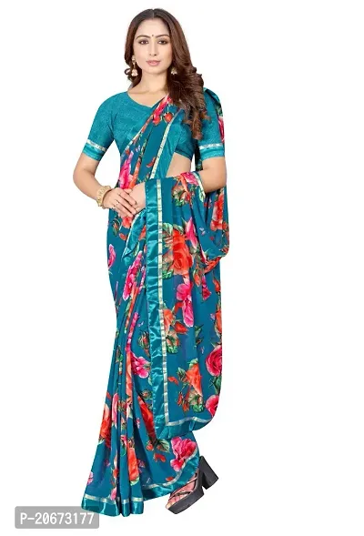 Stylish Fancy Designer Georgette Saree With Blouse Piece For Women-thumb3