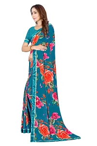 Stylish Fancy Designer Georgette Saree With Blouse Piece For Women-thumb1