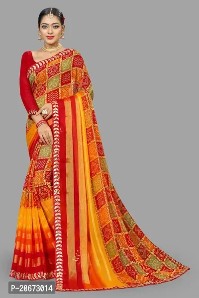 Stylish Fancy Designer Silk Blend Saree With Blouse Piece For Women-thumb0