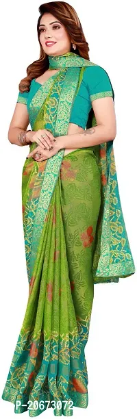 Stylish Fancy Designer Chiffon Saree With Blouse Piece For Women-thumb4