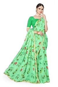 Stylish Fancy Designer Georgette Saree With Blouse Piece For Women-thumb1