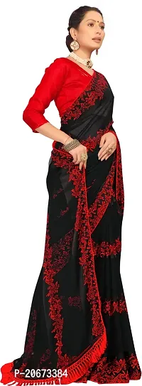 Stylish Fancy Designer Chiffon Saree With Blouse Piece For Women-thumb5