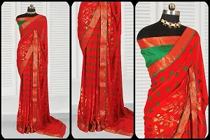 Stylish Fancy Designer Satin Saree With Blouse Piece For Women-thumb2