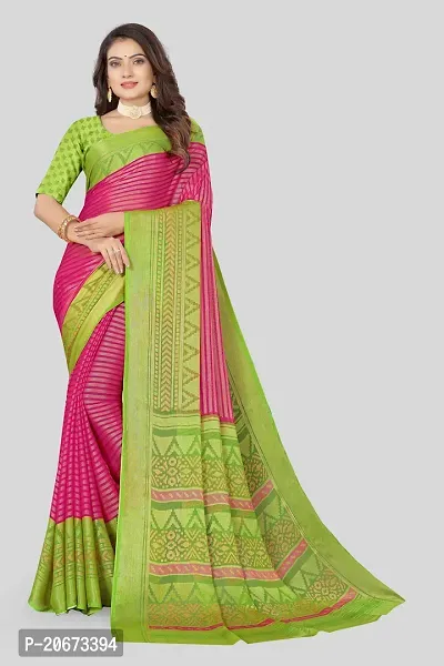 Stylish Fancy Designer Chiffon Saree With Blouse Piece For Women-thumb0