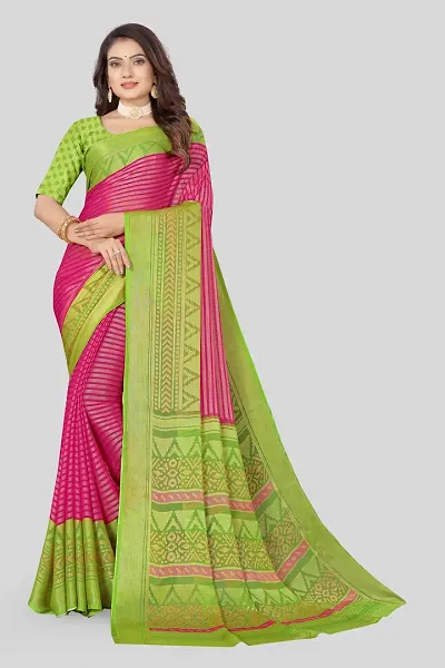 New In Chiffon Saree with Blouse piece 