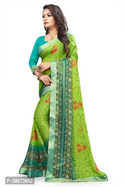 Stylish Fancy Designer Chiffon Saree With Blouse Piece For Women-thumb4