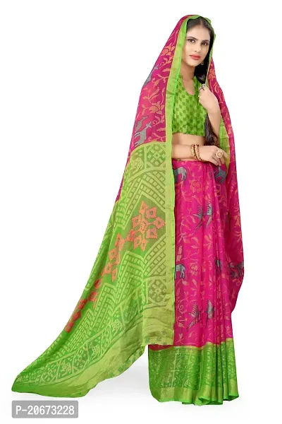 Stylish Fancy Designer Brasso Saree With Blouse Piece For Women-thumb2