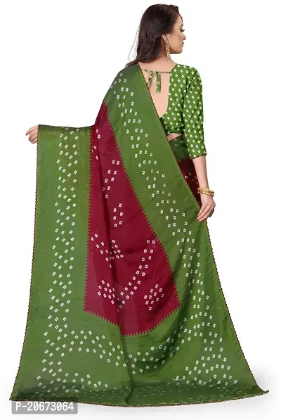 Stylish Fancy Designer Silk Blend Saree With Blouse Piece For Women-thumb3