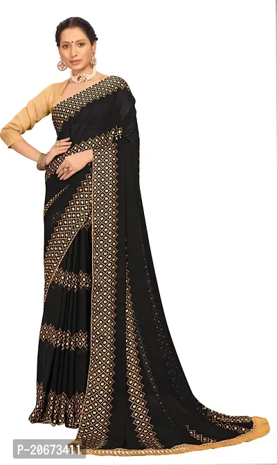 Stylish Fancy Designer Satin Saree With Blouse Piece For Women