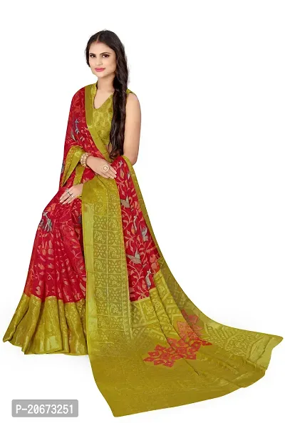 Stylish Fancy Designer Brasso Saree With Blouse Piece For Women-thumb2