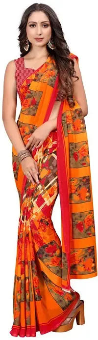 Stylish Fancy Designer Georgette Saree With Blouse Piece For Women-thumb4