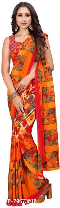Stylish Fancy Designer Georgette Saree With Blouse Piece For Women-thumb5