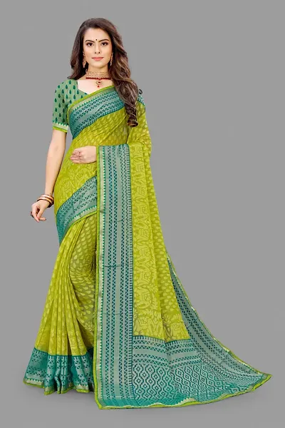 Stylish Women Chiffon Saree with Blouse piece