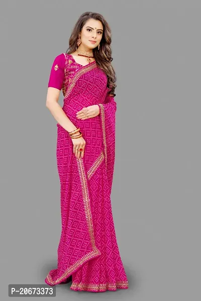 Stylish Fancy Designer Chiffon Saree With Blouse Piece For Women-thumb3