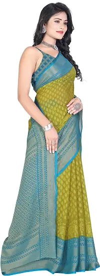 Stylish Fancy Designer Brasso Saree With Blouse Piece For Women-thumb4