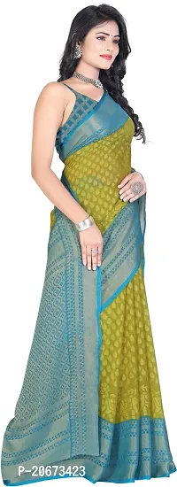 Stylish Fancy Designer Brasso Saree With Blouse Piece For Women-thumb5