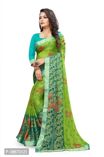 Stylish Fancy Designer Brasso Saree With Blouse Piece For Women-thumb2