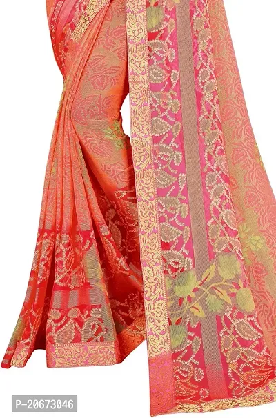 Stylish Fancy Designer Chiffon Saree With Blouse Piece For Women-thumb5