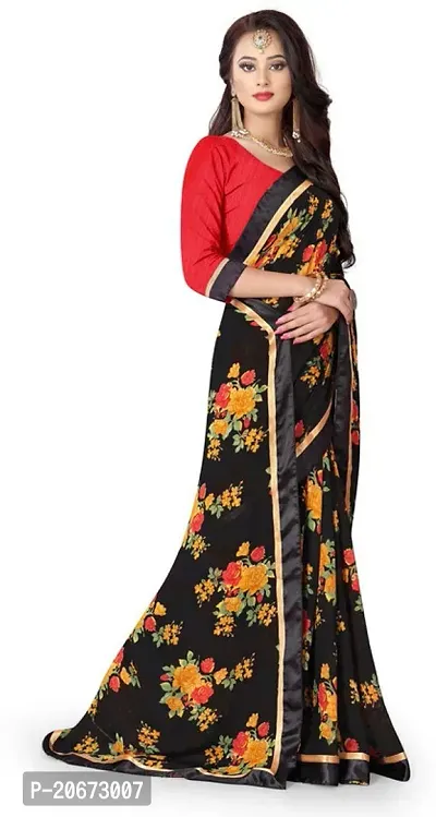 Stylish Fancy Designer Georgette Saree With Blouse Piece For Women-thumb4