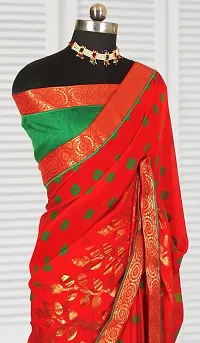 Stylish Fancy Designer Satin Saree With Blouse Piece For Women-thumb1