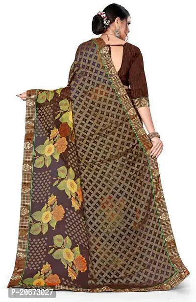 Stylish Fancy Designer Brasso Saree With Blouse Piece For Women-thumb4