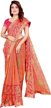 Stylish Fancy Designer Chiffon Saree With Blouse Piece For Women-thumb3