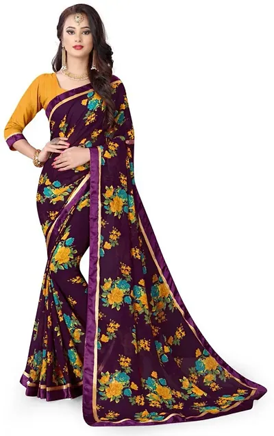 Stylish Fancy Designer Georgette Saree With Blouse Piece For Women