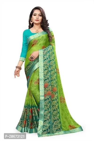 Stylish Fancy Designer Brasso Saree With Blouse Piece For Women-thumb0